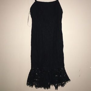 Urban Revivo black lace midi dress